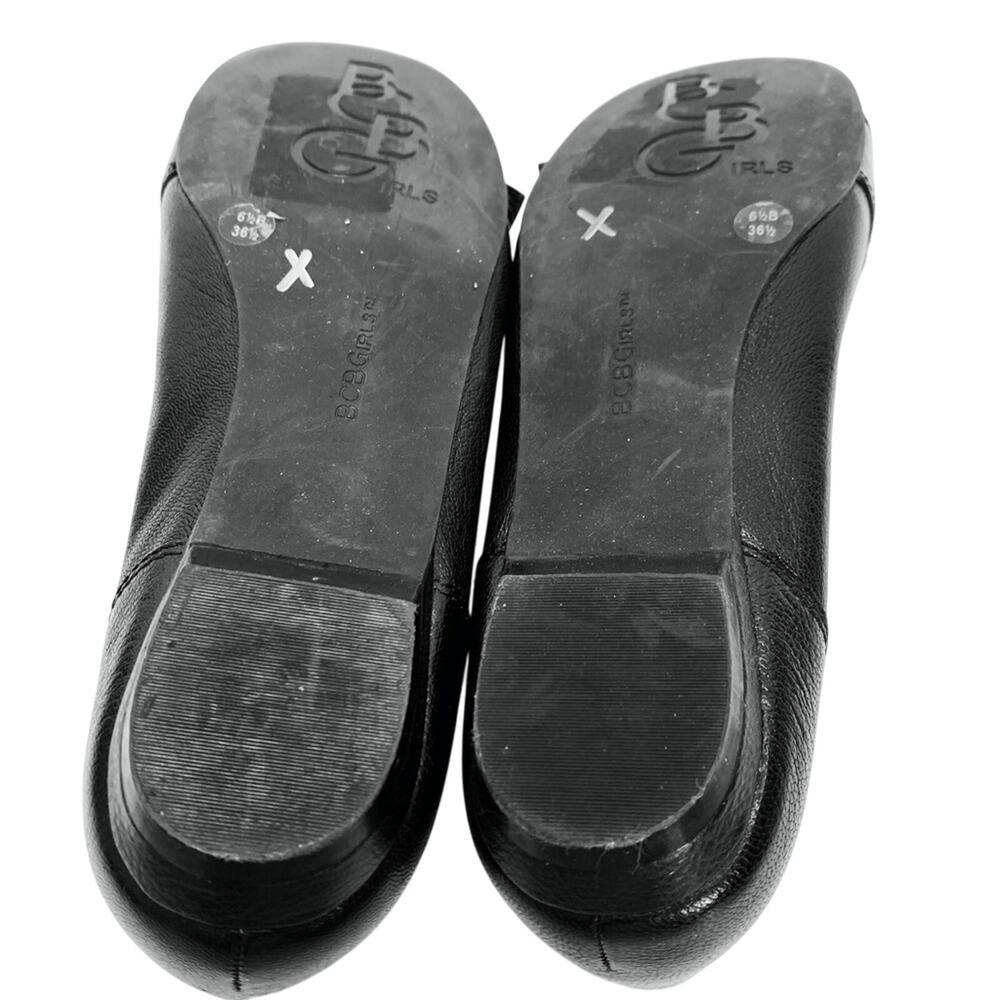 BCBGIRLS BCBG Black Flat Loafers Shoes Leather 6.5 - Picture 13 of 16